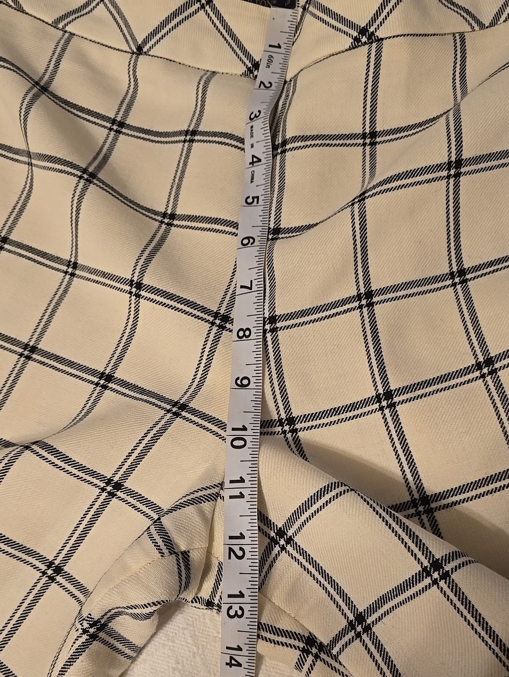 🐑Vnt  Pendleton Wool Windowpane Plaid Lined Pants Size 12 Made in USA - Picture 10 of 16